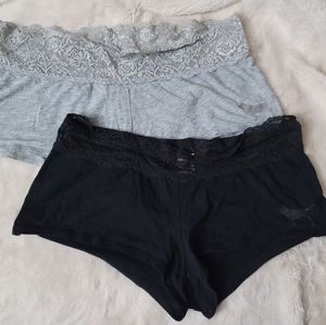 Two PINK cheeky sleep shorts (bundle)